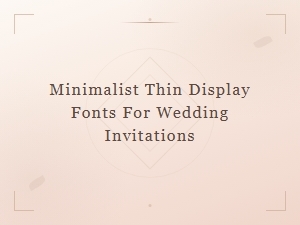 Elegant Minimalist Thin Display Fonts for Wedding Invitations